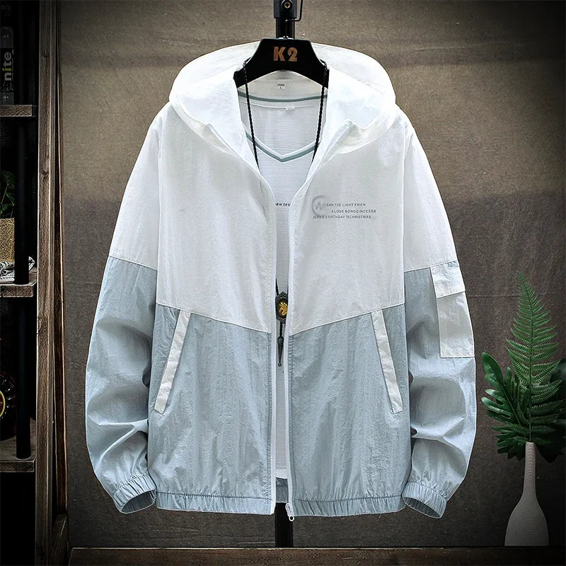 2025 Summer Skin Coats Men Ultra Light UV Sun Protection Big Size