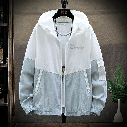 2025 Summer Skin Coats Men Ultra Light UV Sun Protection Big Size