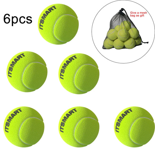 6/12pcs Tennis Balls with Mesh Carry Bag Practice Ball High Elasticity