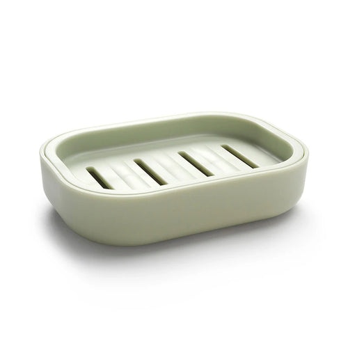 Double Layer Square Soap Dish with Cover Plastic Drain Soap Box