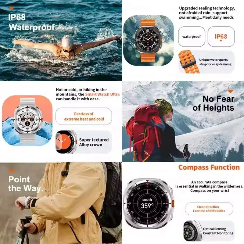 2025 New Smart Watch 32GB Memory Video NFC 1.5Inch AMOLED Screen Sport