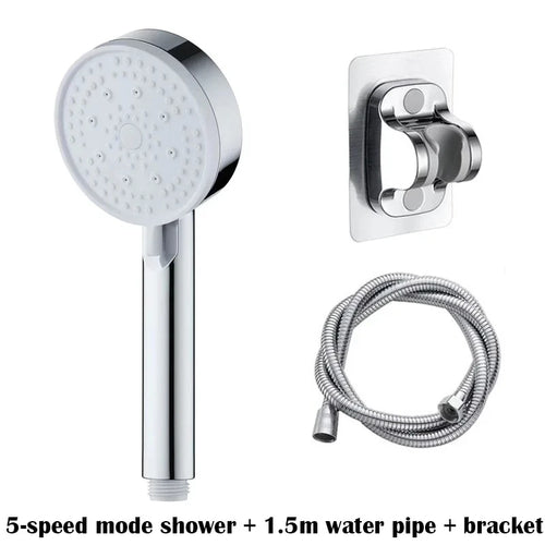 High Pressure Handheld Shower Head 5 Modes Adjustable Shower Heads