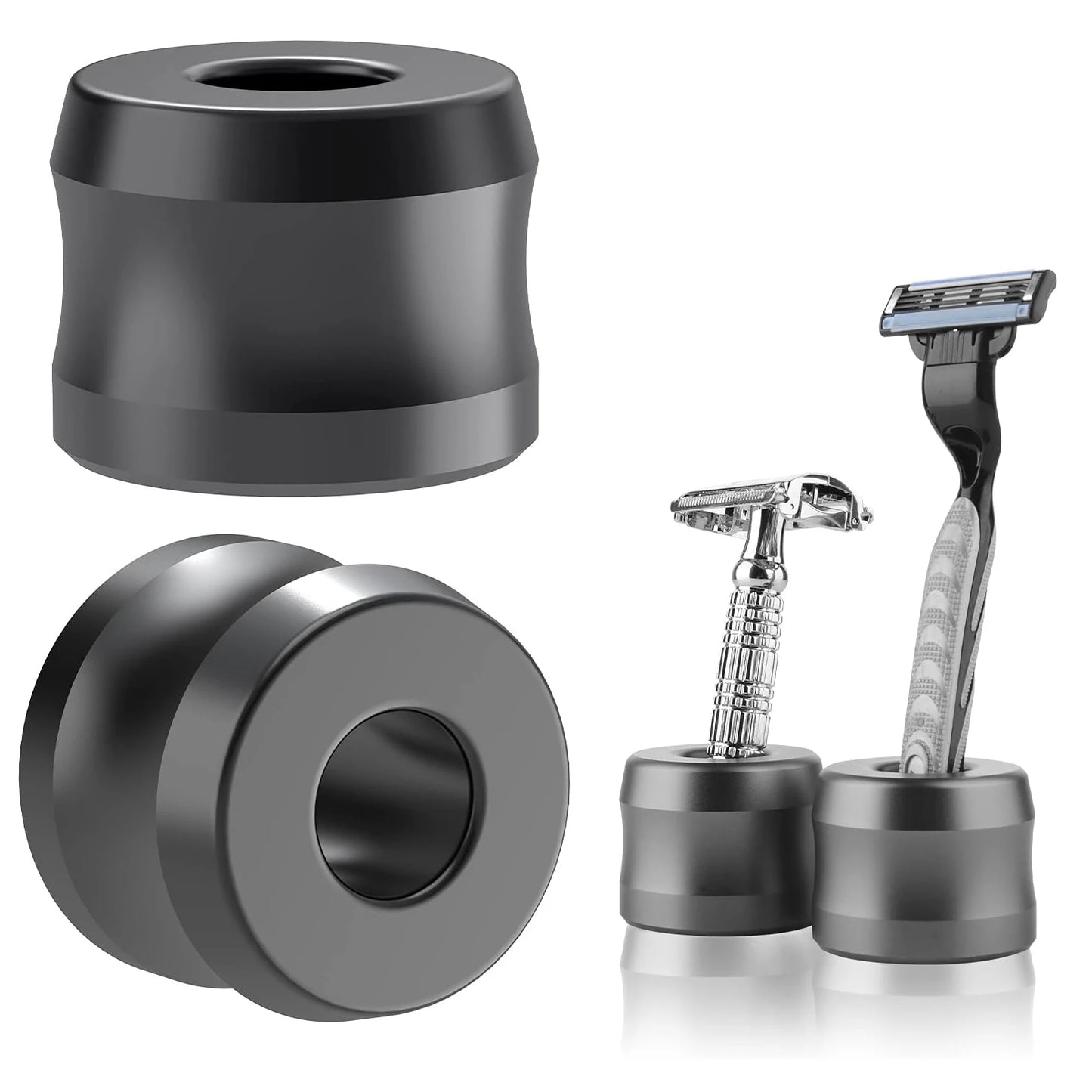 Safety Razor Stand, Aluminum Alloy Men's Shaving Stand for Bathroom