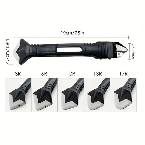 Silicone Caulking Tool 5 in 1 Multi-function Scraper Tool Grout and
