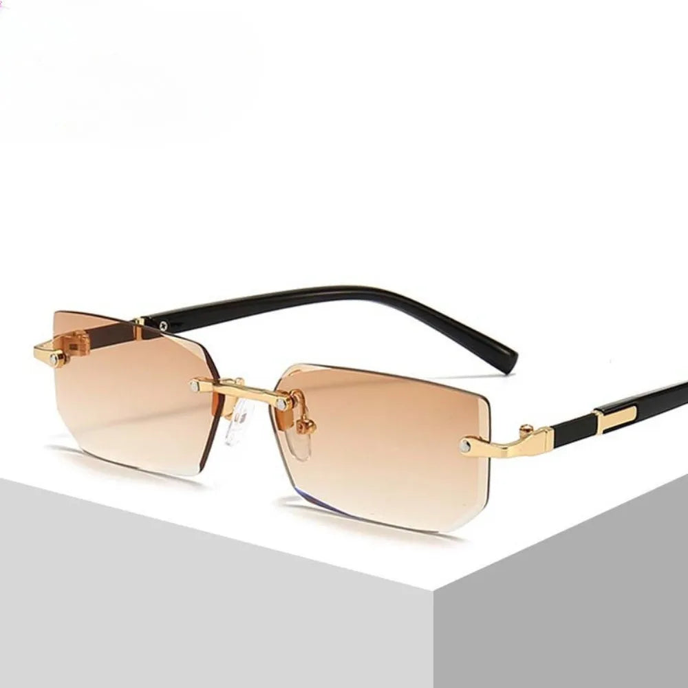 Retro Korean Sunglasses Seaside Frameless Eyeglasse Anti UV400