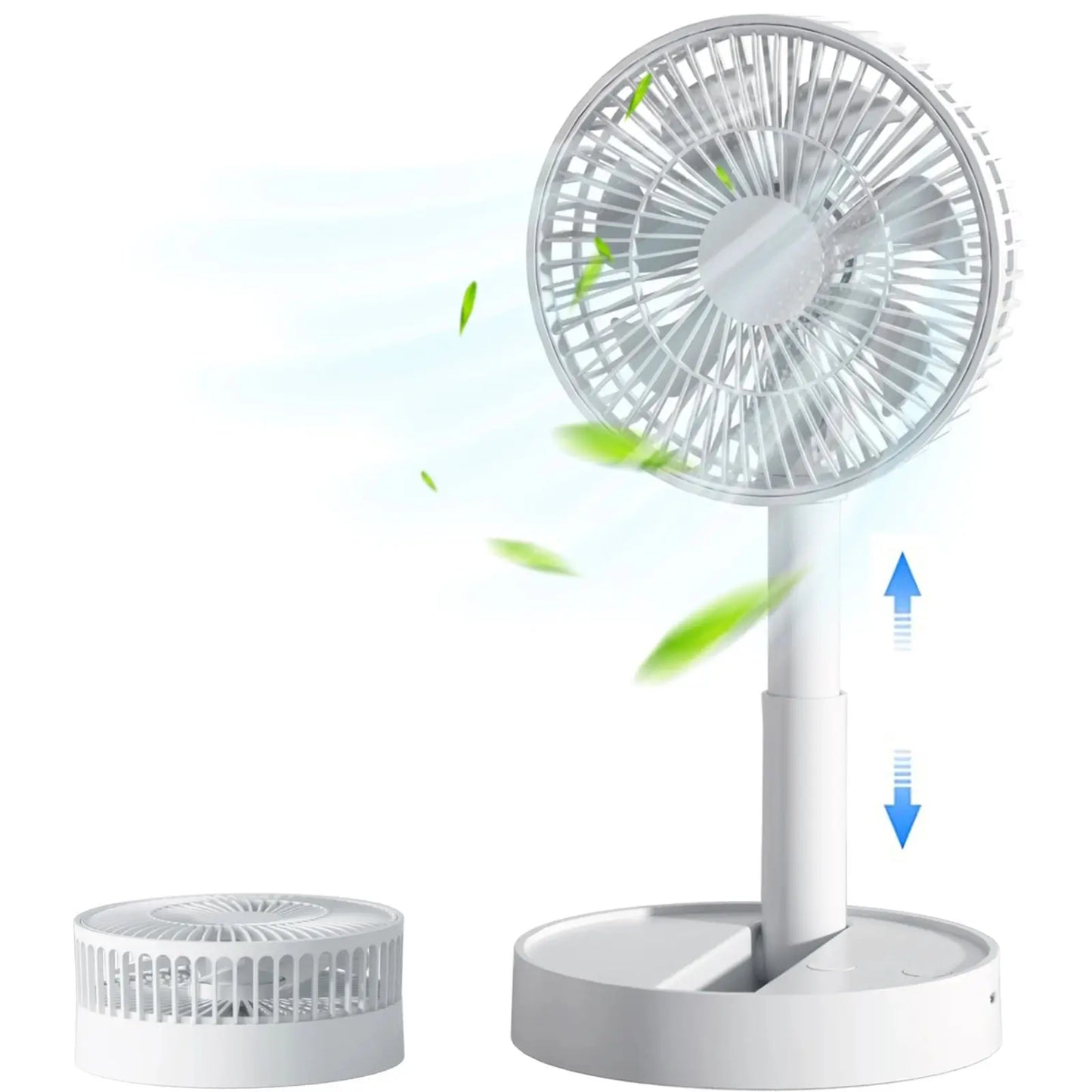 F28 Portable Mini Desktop USB Folding Fan with 4 Speed and Timing