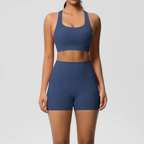 2PCS Sportswear With Pocketed Yoga Set Gym Clothes Yoga Suits For