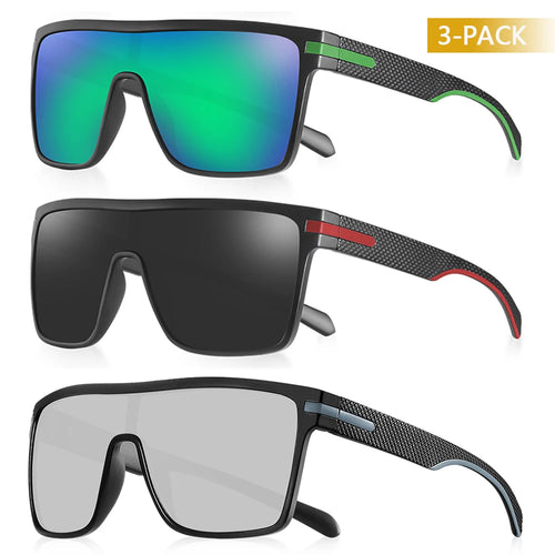 CRIXALIS Fashion Polarized Sunglasses For Men Square Oversized Anti
