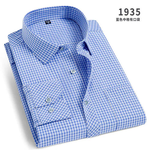 Spring New Men's Striped long-sleeved Shirt Non-ironing Anti-wrinkle