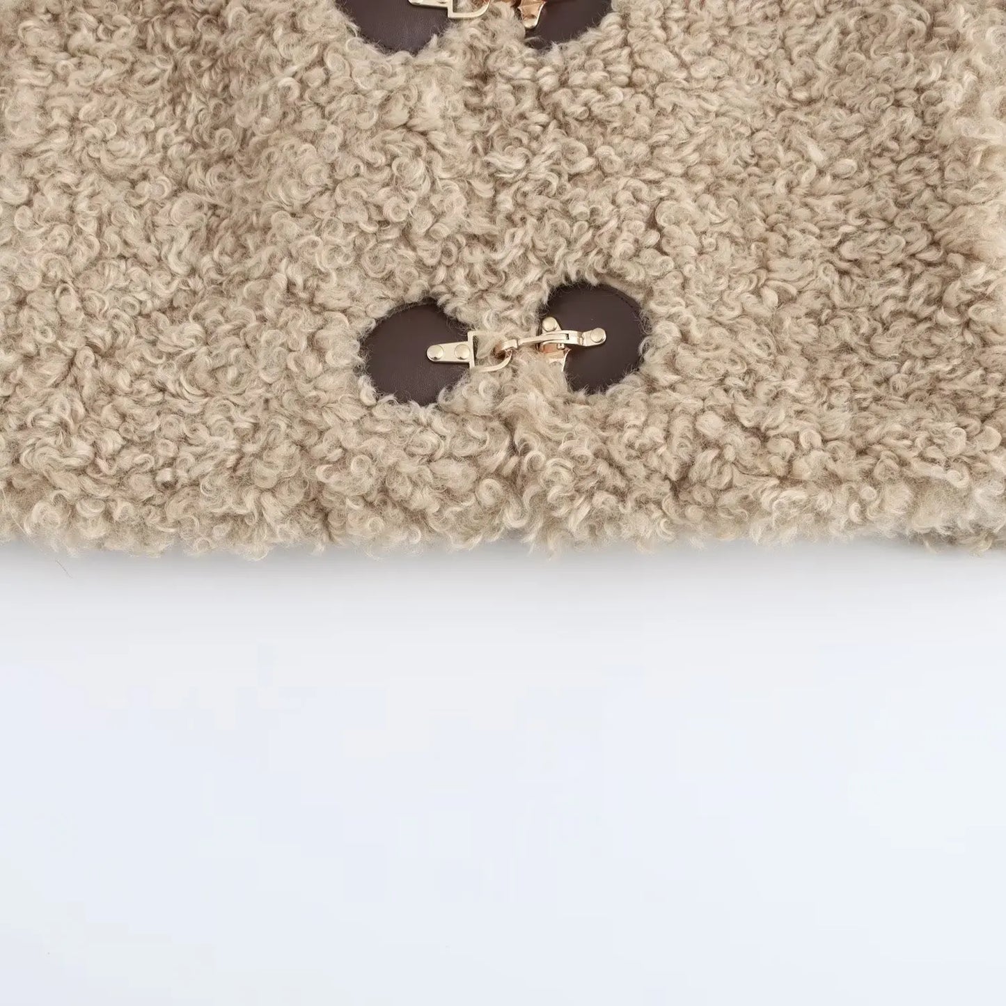 Women's Jacket Flip Collar Long Sleeve Versatile Rope Buckle Solid Color Winter New Style Coat