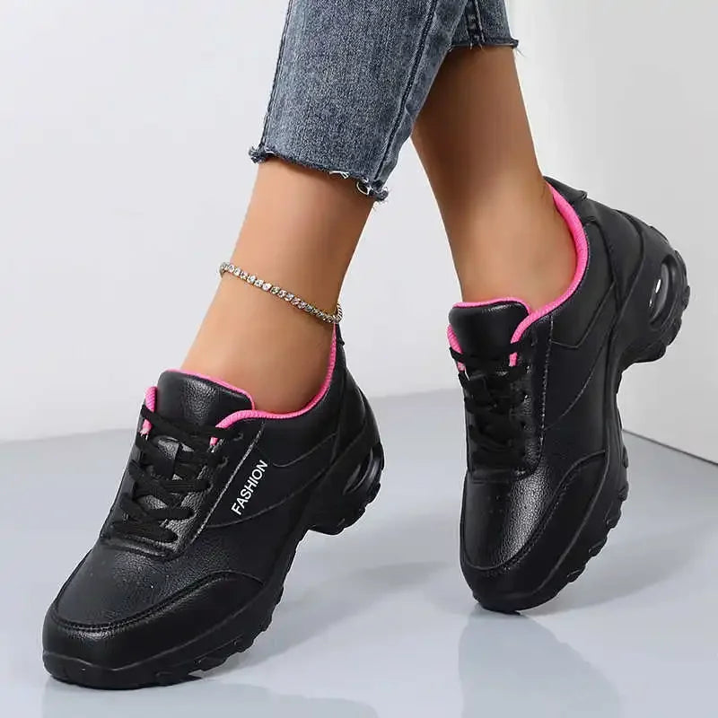 Tennis Sole Round Tip Boots Skateboarding Sneakers Woman Brand Wide