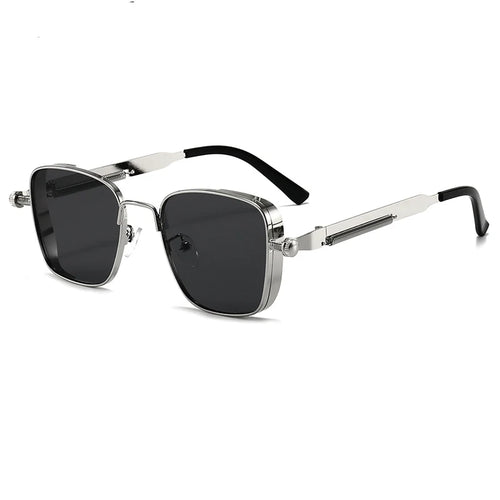 Square Steampunk Spring Leg Sunglasses For Men Women Fashion Classic