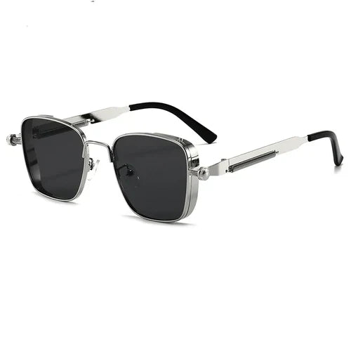 Square Steampunk Spring Leg Sunglasses For Men Women Fashion Classic