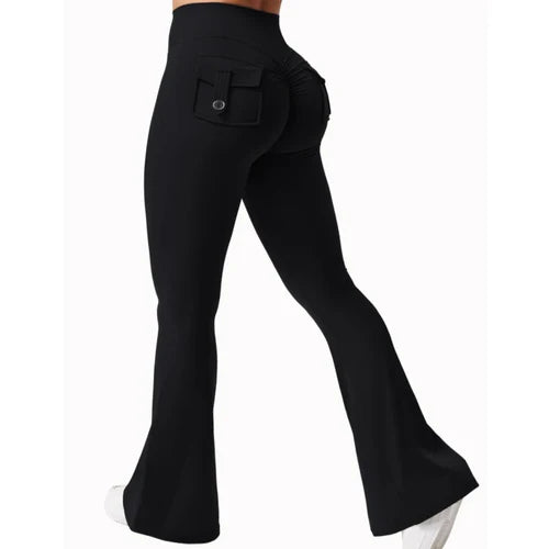 Newest Women Wide Leg High Stretch Yoga Leggings Naked Feeling