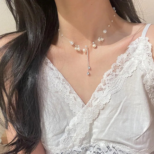 Punk Butterfly Pendant Necklace Women Y2K Crystal Light Luxury Egirl