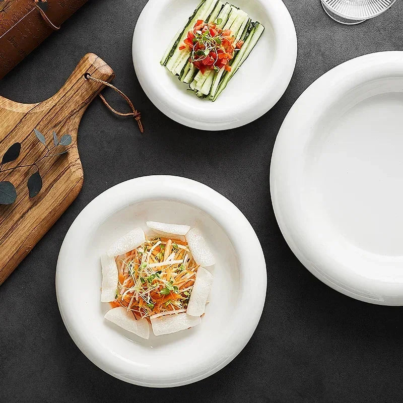 Hotel Restaurant Clubhouse Cold Dish Wobble Plate Round Thick