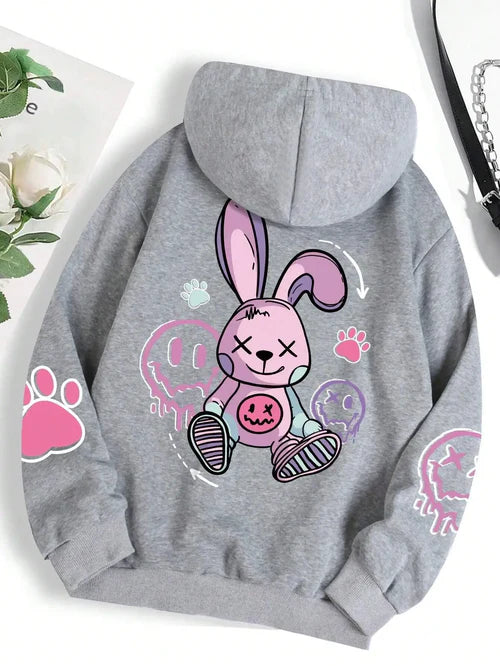 Hip Hop Street Casual Printed Female Hoodies Fashion Hoodie Oversize