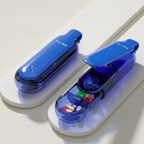 Portable Colorful 3 Spaces Medicine Case Health Care Container Case