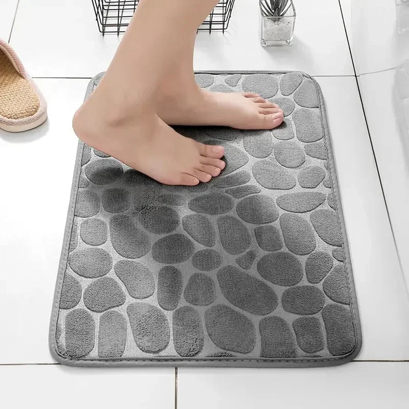 Mat Non Slip Carpets Cobblestone Embossed Bathroom Bath In Wash Basin