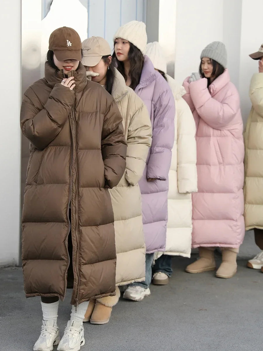 CHIC VEN Women Down Coats New Long Thick Warm Down Jackets Overcoat