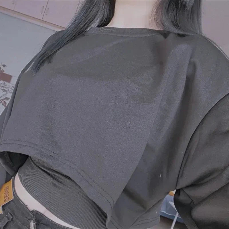 New Women Solid Color O-neck Long Sleeve Hoodie Sweatshirt Fashion