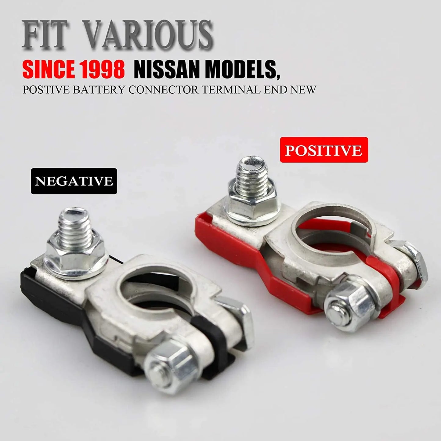 2pc Automotive Battery Terminal Wire Cable Clamp Quick Release