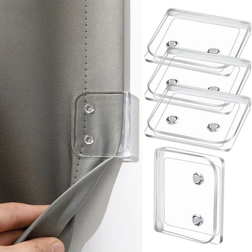 4Pcs Shower Curtain Clips Windproof Self-adhesive Shower Curtain Clips