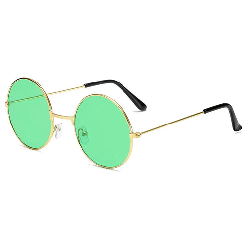 Retro Hippie Round Metal Frame Sunglasses Fashion Small Circle Sun