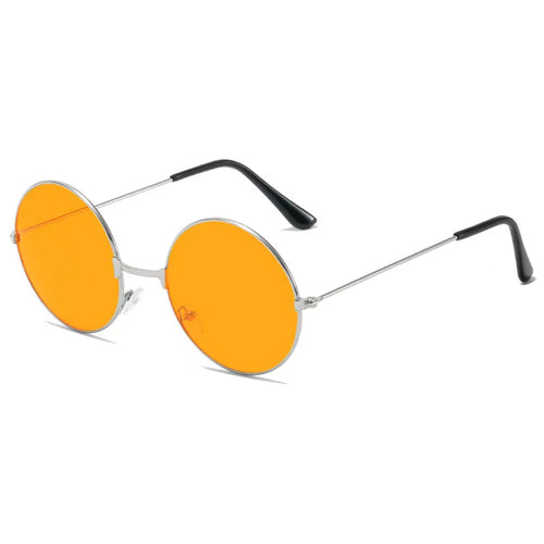 Retro Hippie Round Metal Frame Sunglasses Fashion Small Circle Sun