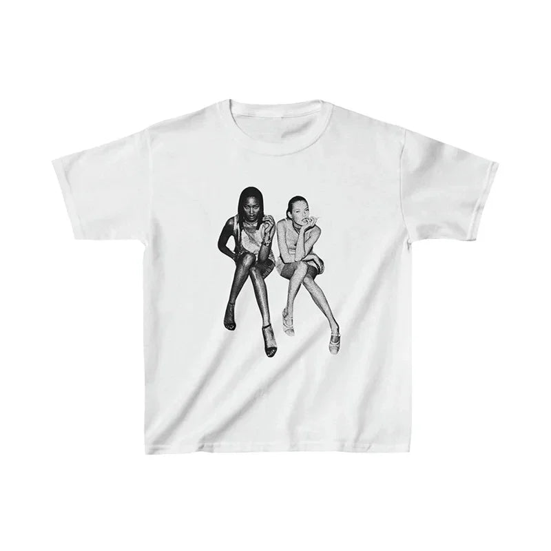Hip Hop E-girl Graphic Print Y2K Pattern Top Summer Harajuku