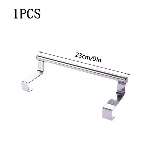 1PC Stainless Towel Rack Over Door Towel Bar Hanging Holder Bathroom