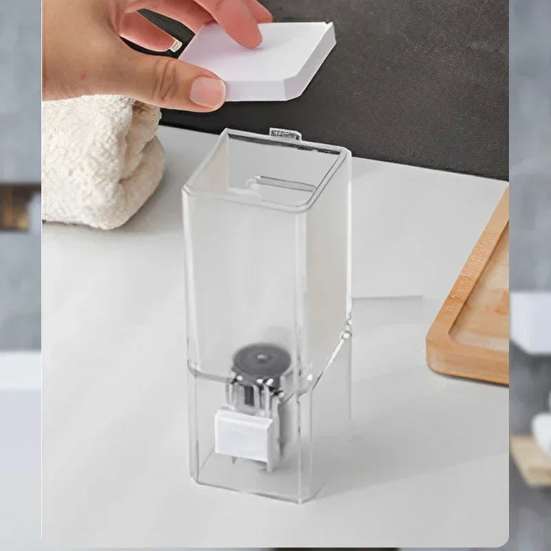 Non-punching Manual Press Soap Dispenser Wall Hanging Traceless Paste