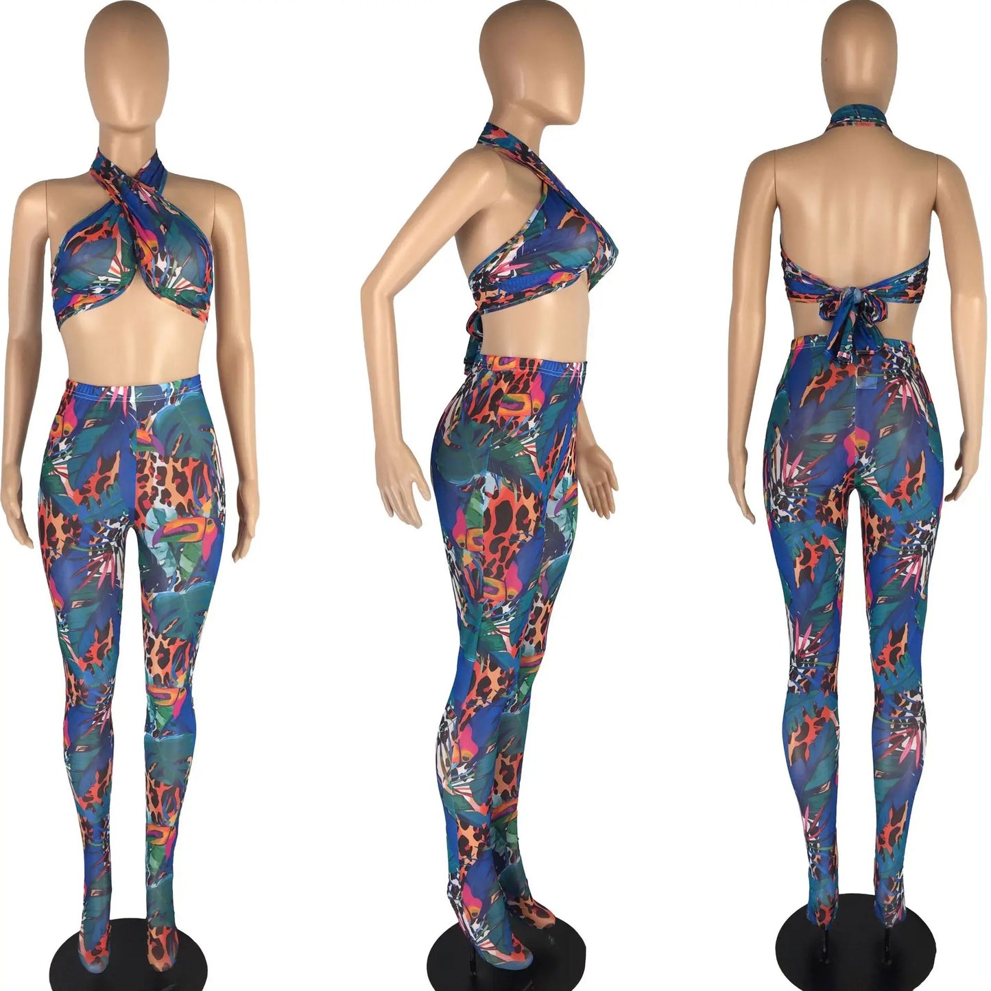 New Sexy Womens Printed Casual High Waist Soft Pants Ladies Active