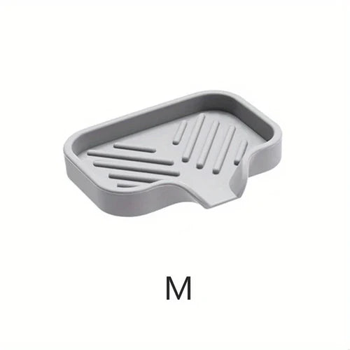 Silicone Kitchen Soap Tray, Kitchen Sink Tray Sponge Tray Dish, Soap
