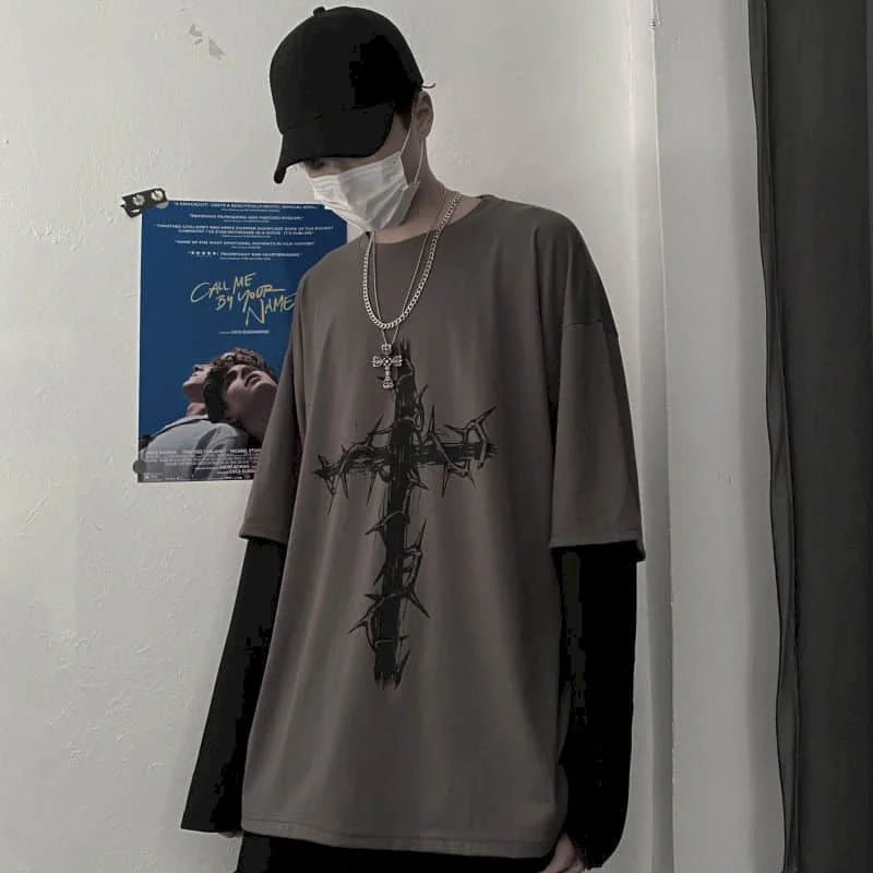 Men T Shirts autumn men Clothes anime casual Long Sleeved Oversized