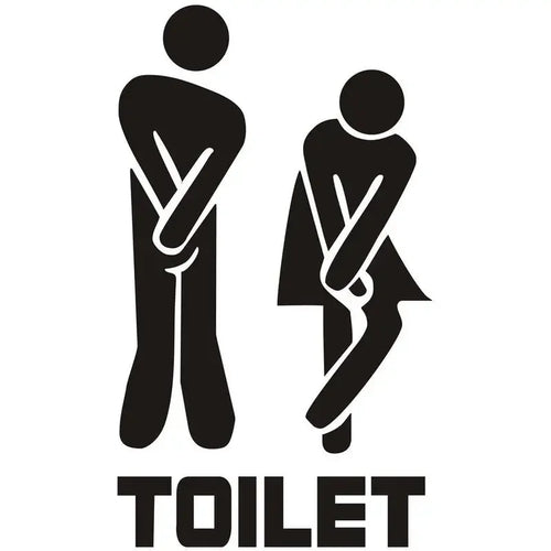 Creative Funny Toilet Wall/Door Stickers Bathroom Decoration