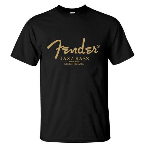 2025 Men Comfortable T Shirt Casual Fender Jazz Bass T-shirt Graphic