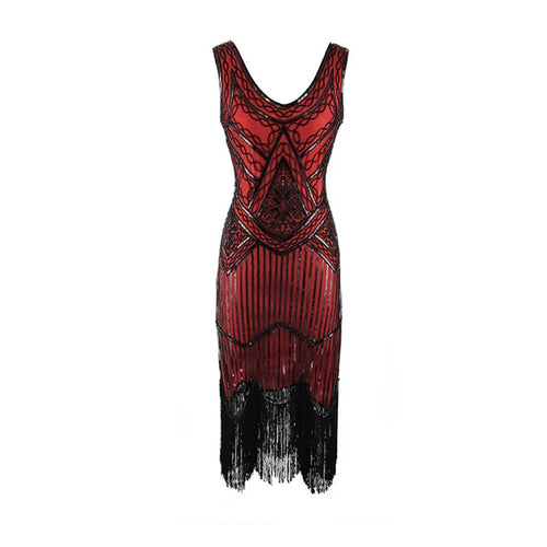 Women Party Dress 1920 s Great Gatsby Flapper Vestidos Sequin Bead