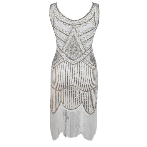 Women Party Dress 1920 s Great Gatsby Flapper Vestidos Sequin Bead