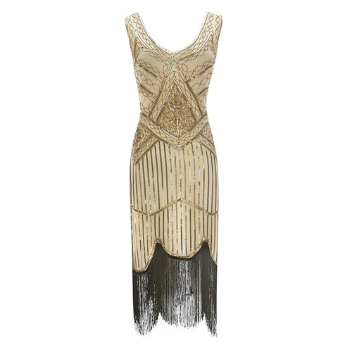 Women Party Dress 1920 s Great Gatsby Flapper Vestidos Sequin Bead