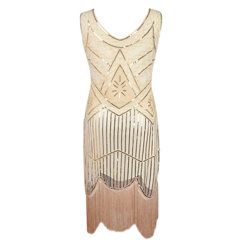 Women Party Dress 1920 s Great Gatsby Flapper Vestidos Sequin Bead