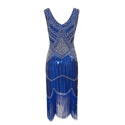 Women Party Dress 1920 s Great Gatsby Flapper Vestidos Sequin Bead