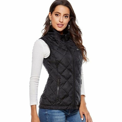 Women Heating Vest Autumn And Winter Cotton Vest Usb Infrared Electric