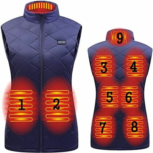 Women Heating Vest Autumn And Winter Cotton Vest Usb Infrared Electric