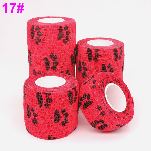 1 Pcs Printed Medical Self Adhesive Elastic Bandage 4.5m Colorful