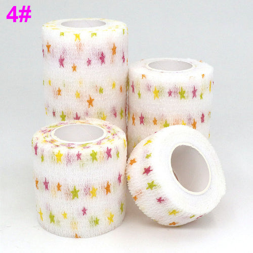1 Pcs Printed Medical Self Adhesive Elastic Bandage 4.5m Colorful
