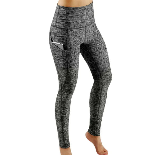 High Waist Elastic Workout Women Yoga Leggings Tummy Control Ruched