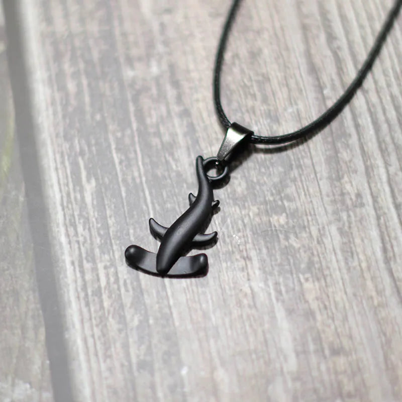Bohemia Hammerhead Shark Necklace Handmade Braided Rope Animals