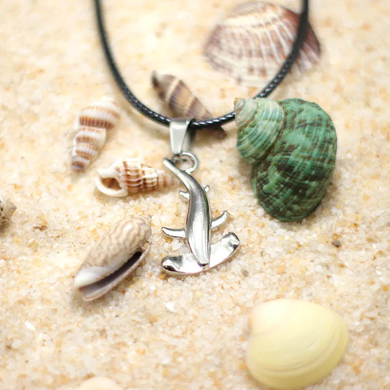Bohemia Hammerhead Shark Necklace Handmade Braided Rope Animals