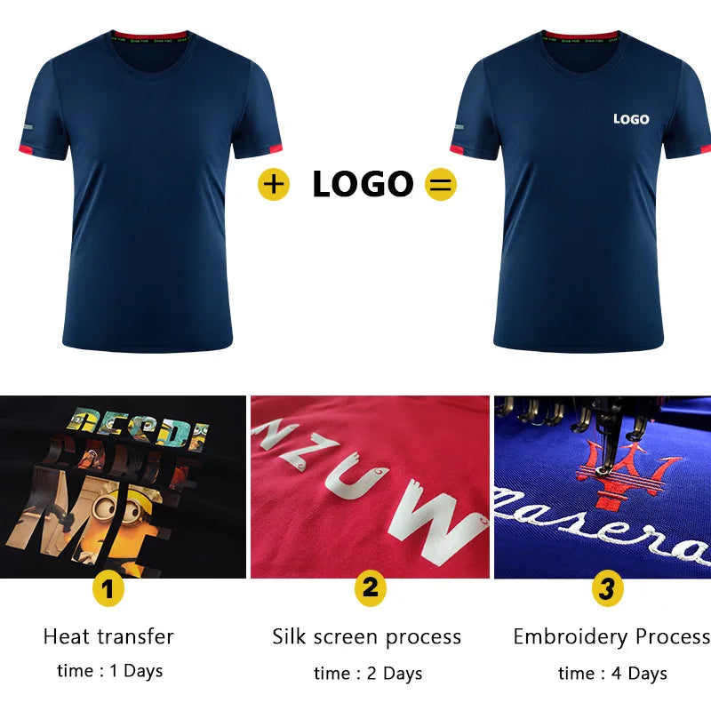 Summer Men’s And Women’s Quick-drying T-shirt Custom Logo Printing